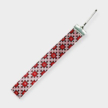 Ribbon hanging embroidery red ornament