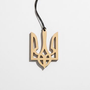 Car pendant Coat of arms of wood