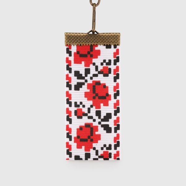 Keychain 25mm red roses