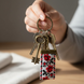 Keychain 25mm red roses