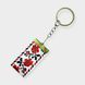 Keychain 25mm red roses