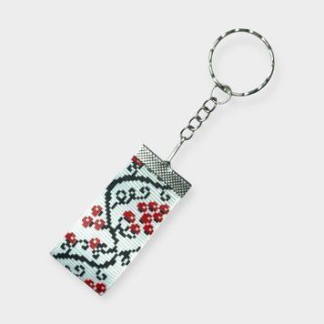 Keychain 25mm red viburnum