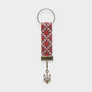 Keychain 16mm red ornament+Coat of arms