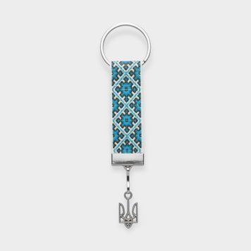 Keychain 16mm blue ornament+Coat of arms
